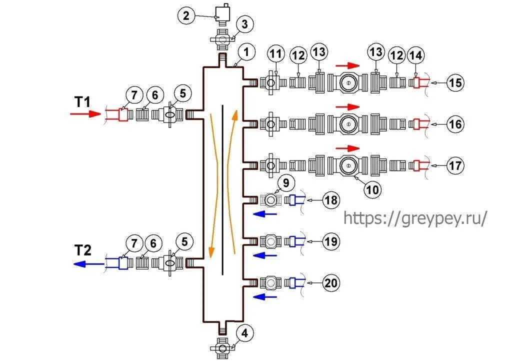 Подключение через гидрострелку Гидравлическая стрелка для систем отопления схема - Всё об отоплении