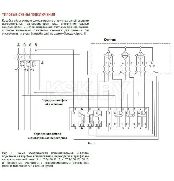 Подключение через икк Коробка испытательная переходная ЛИМГ301591.009 ЭнергоПрибор (Тв6.672.112) купит