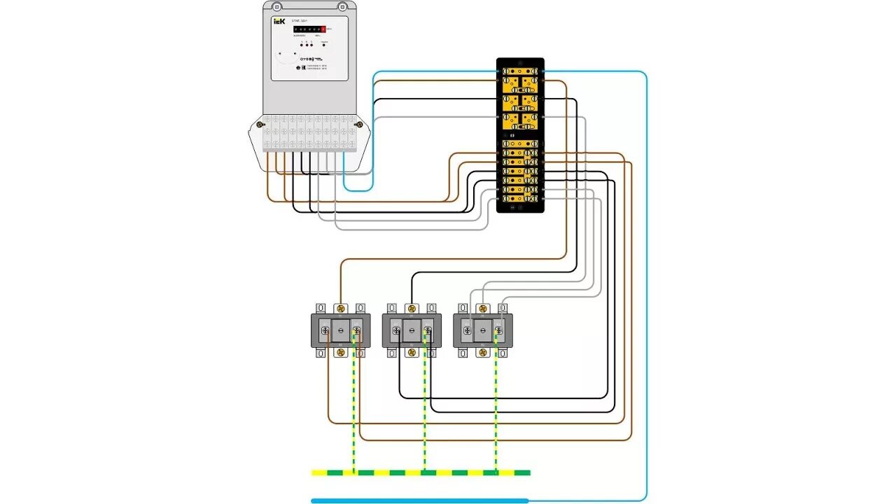 Подключение через колодку Как подключить электросчётчик через трансформаторы тока. - YouTube