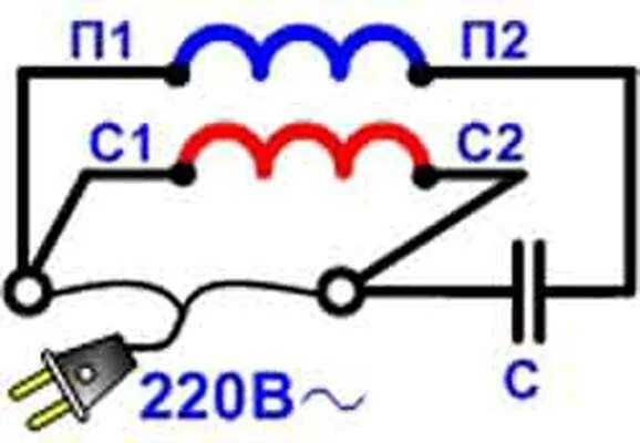Подключение через конденсатор обмоток электродвигателя 16 2 n: найдено 67 изображений