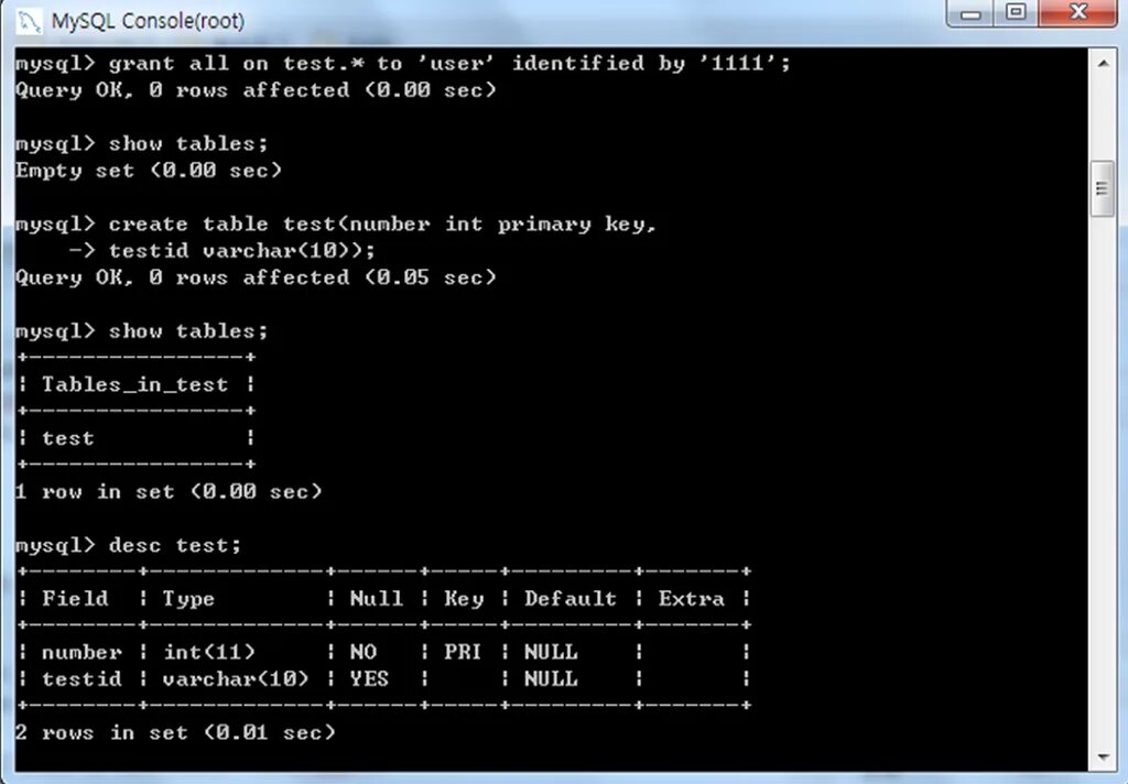 Подключение через консоль Картинки MYSQL SET DEFAULT
