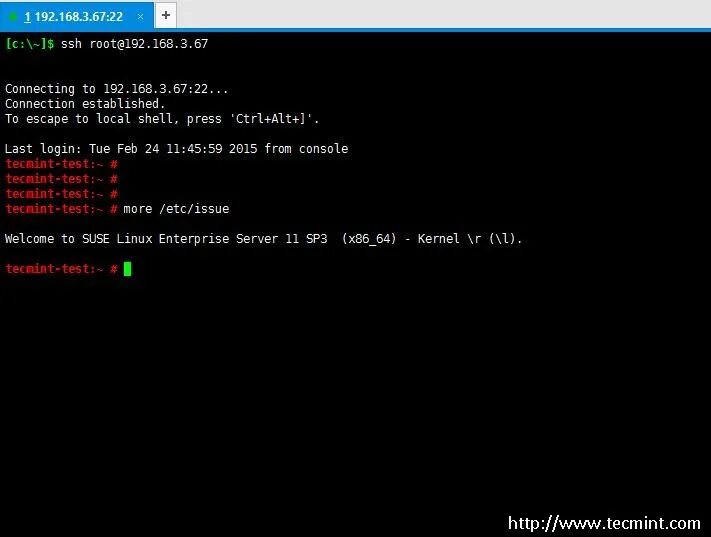 Подключение через консоль Cmd ssh