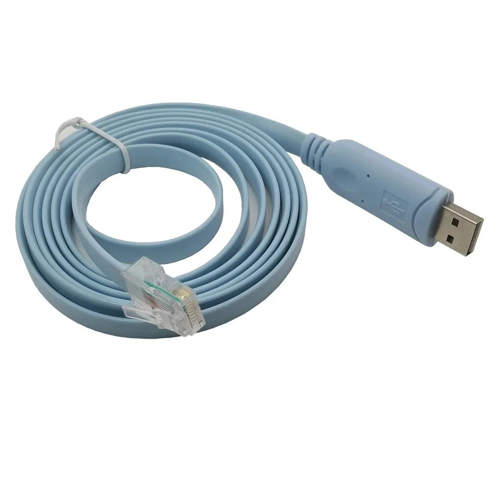 Подключение через консольный кабель 1.8m Usb Rs232 To Rj45 Console Cable For Cisco H3c Hp Arba Huawei Fortinet Route