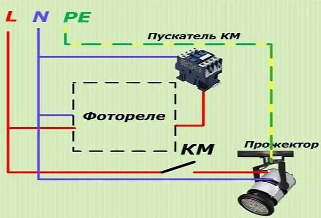 Подключение через контактор свет Фотореле для уличного освещения: выбор, схемы установки