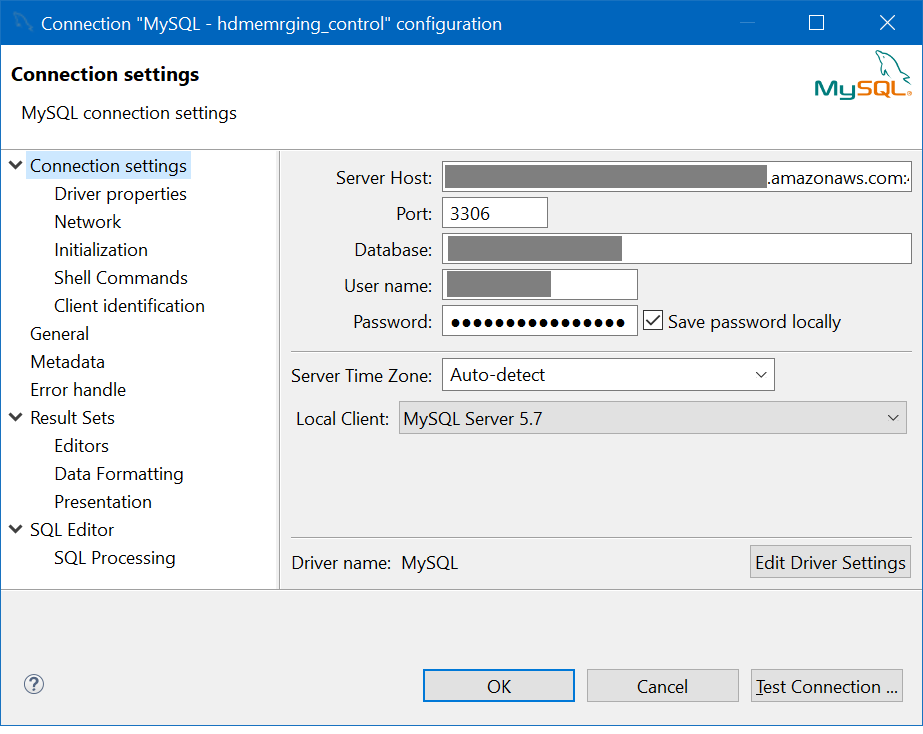 Подключение через mysql Connecting to MySQL server from dbeaver gives says Check if "useSSL" is set to "