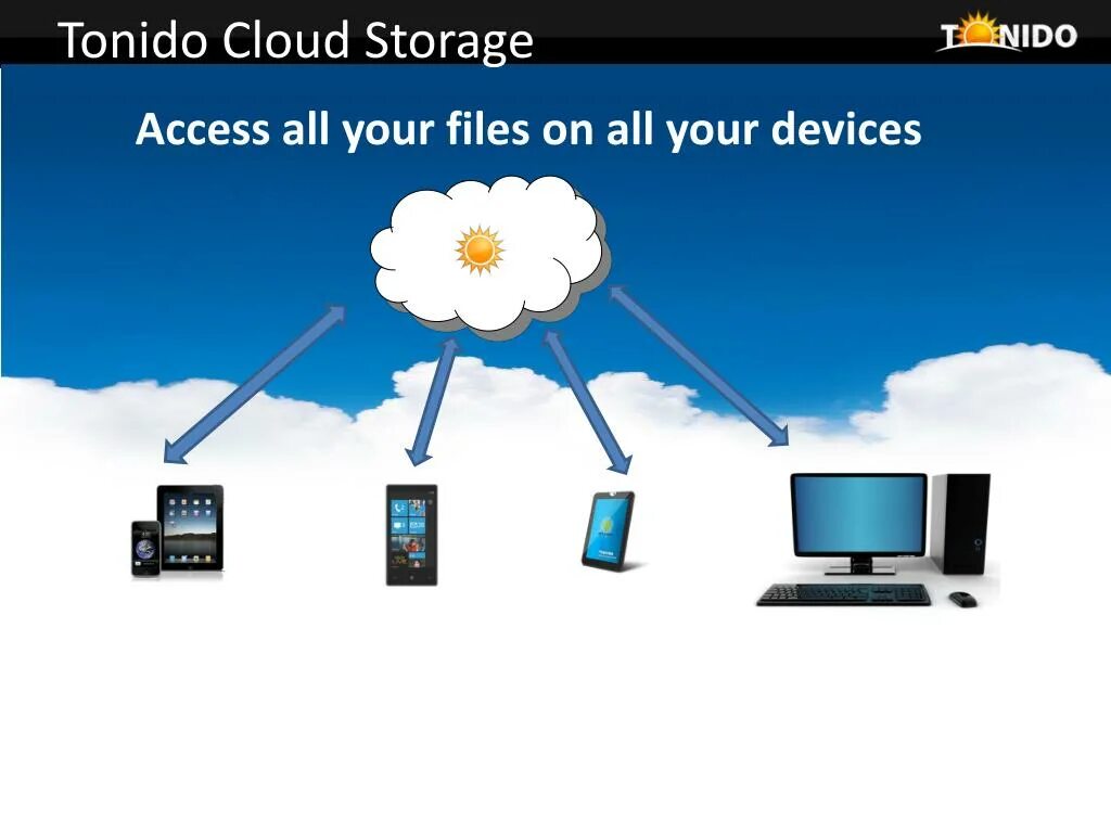 Подключение через облако PPT - Tonido Cloud PowerPoint Presentation, free download - ID:1634924