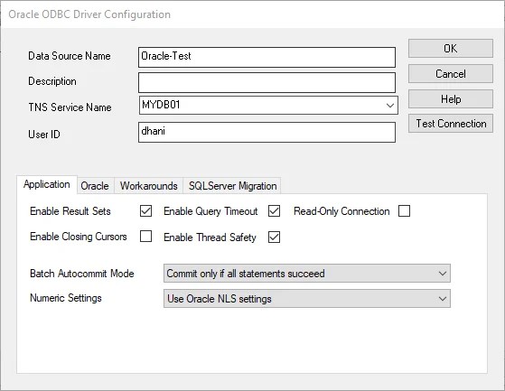 Подключение через odbc Using The Oracle Odbc Driver World Of Maps