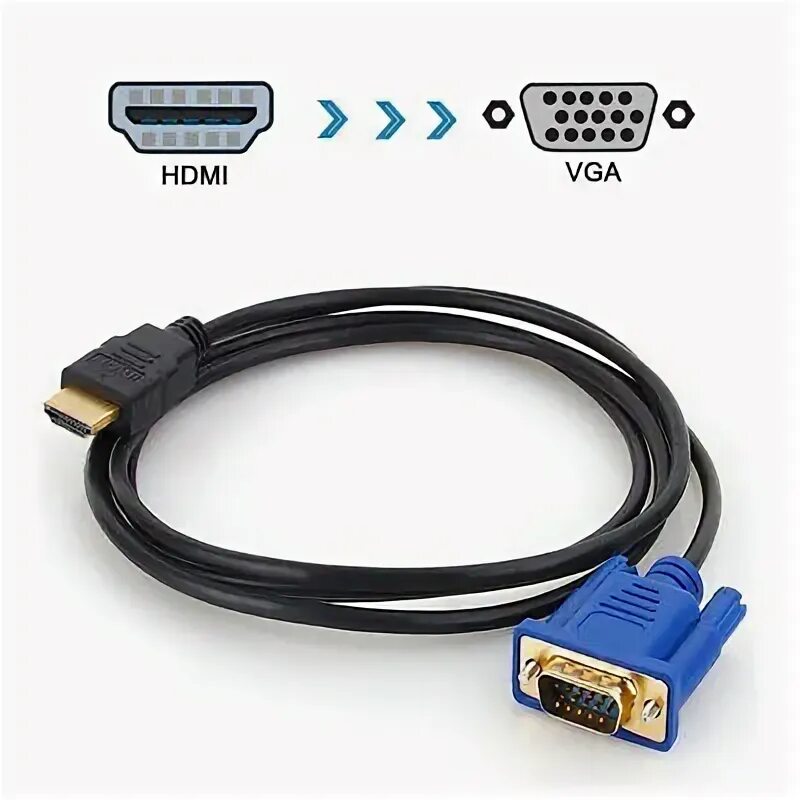 Подключение через переходник vga hdmi HDMI to VGA Cable HDMI Input VGA SVGA D-SUB Output Video Adapter Lead PC Monitor