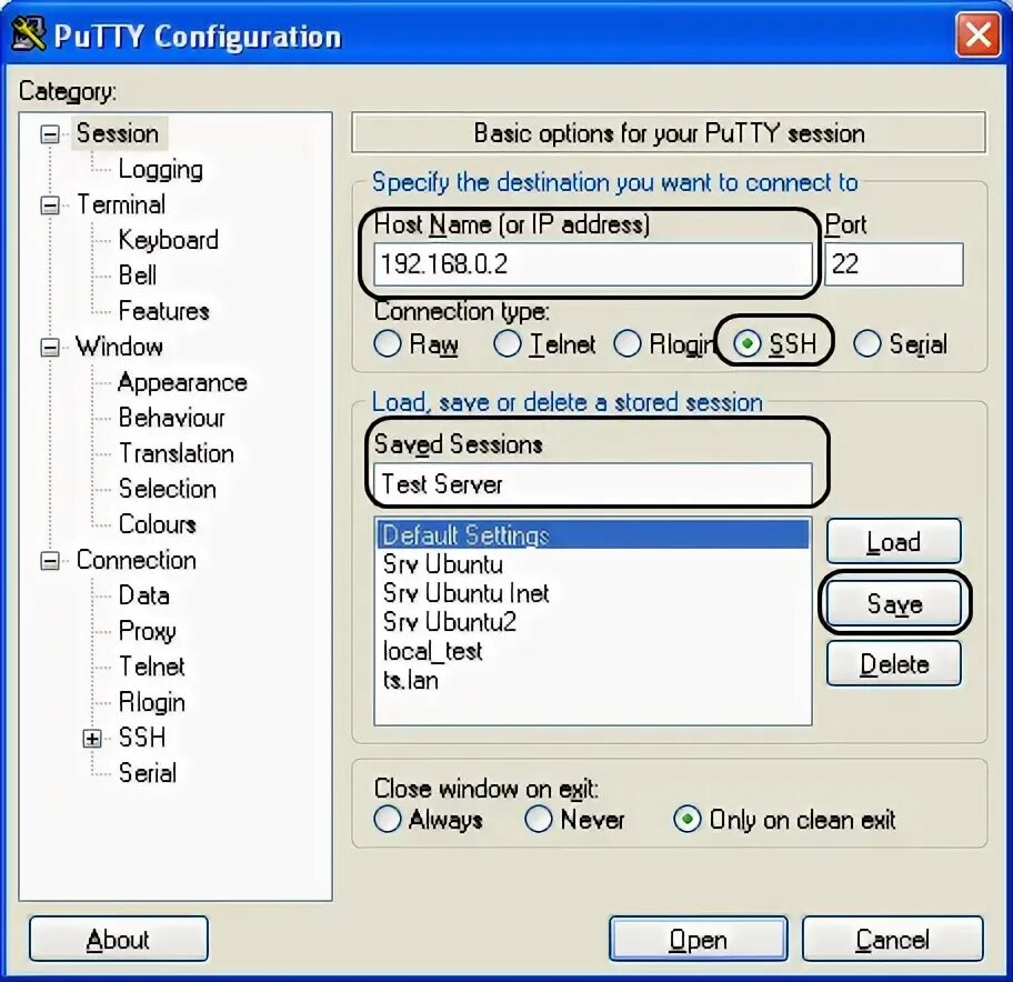 Подключение через putty Подключение к удаленному серверу по SSH