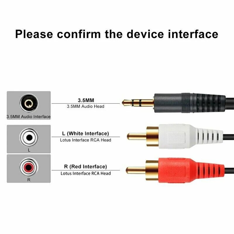 Подключение через rca Купить 3.5mm to 2 RCA Red White Phono Lead Stereo Jack Male Twin Aux Cable 1.5m 