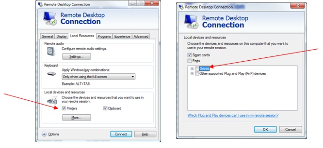 Подключение через rdp Use a local printer in a remote desktop session - Beaming