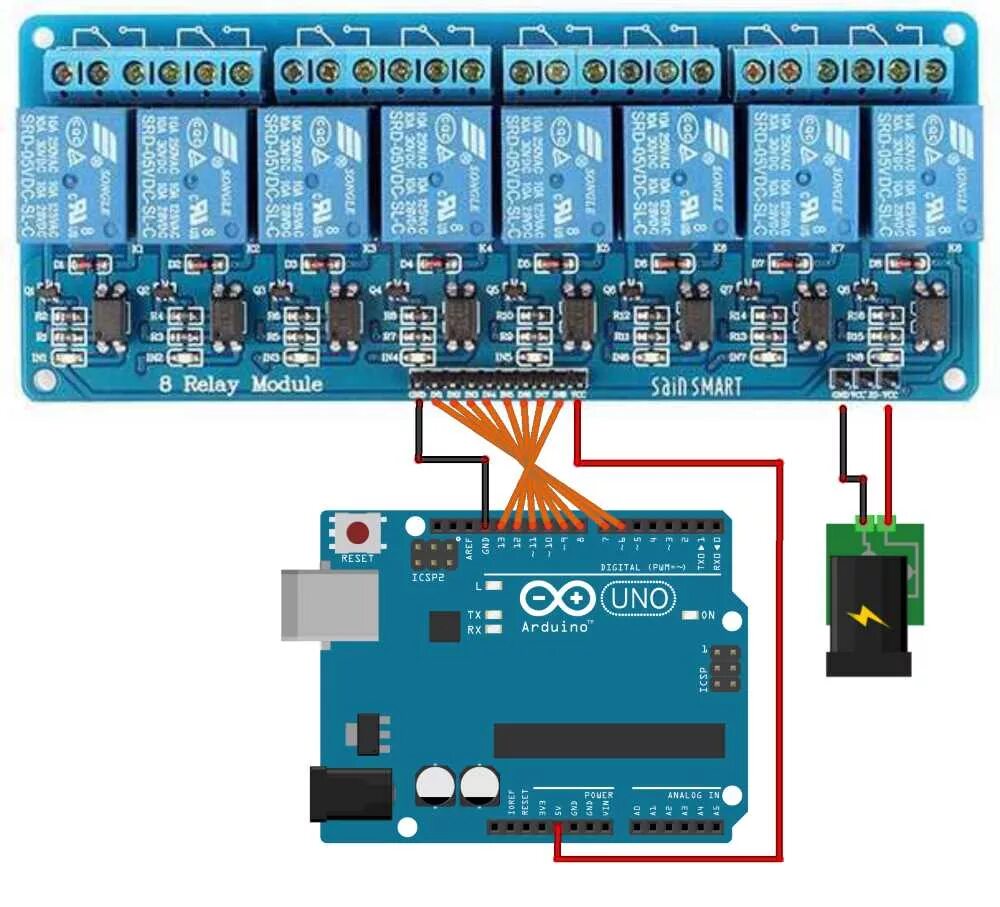 Подключение через реле ардуино Arduino + Relay coeleveld.com