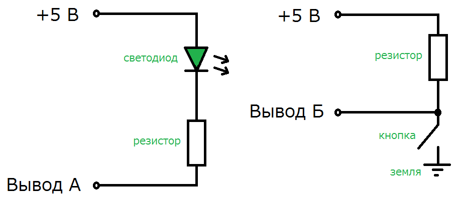 Подключение через резистор Простейшие программы для микроконтроллера! Пишем для микроконтроллеров Дзен