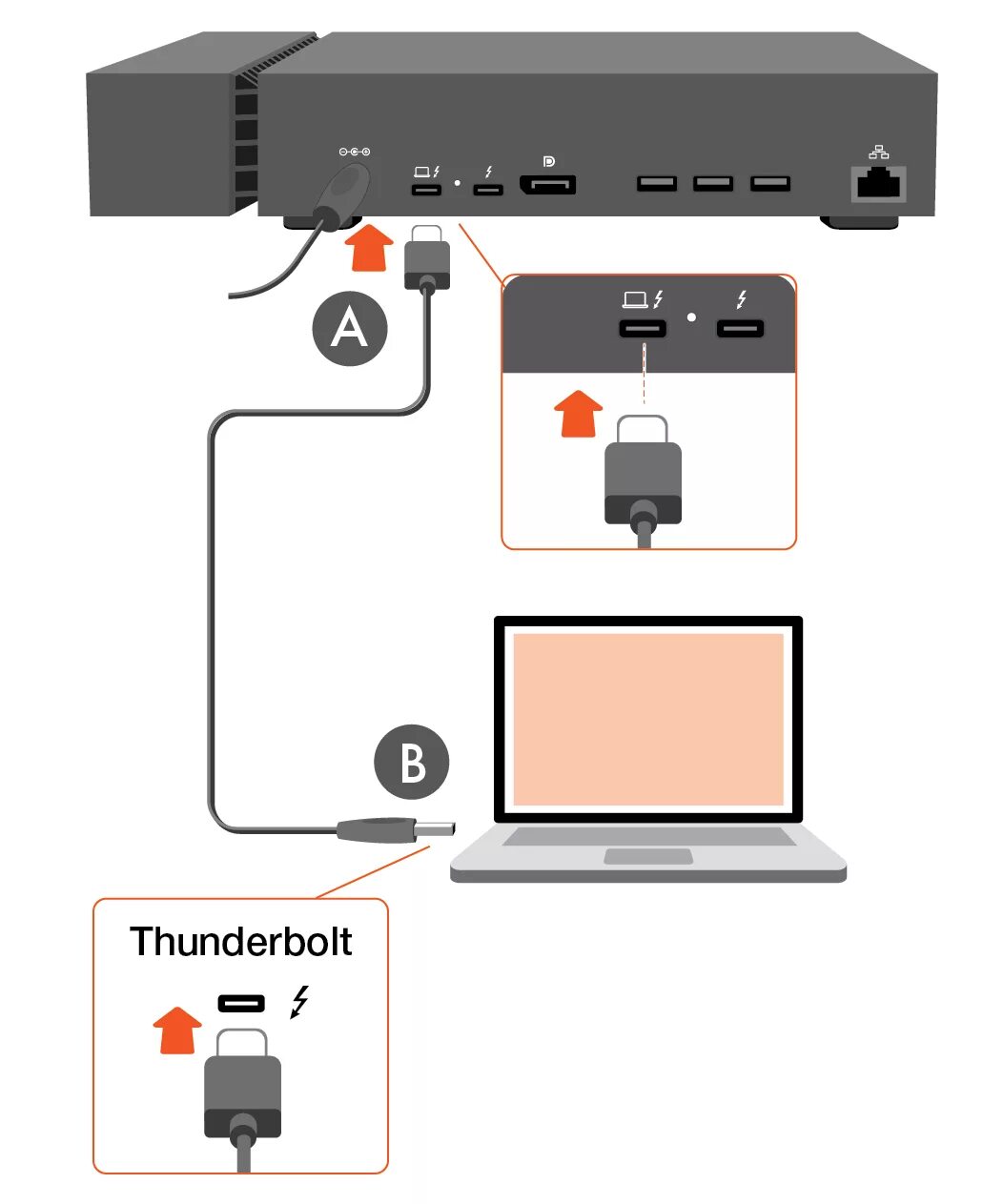 Подключение через thunderbolt Seagate FireCuda Gaming Dock User Manual - Getting Started Seagate US