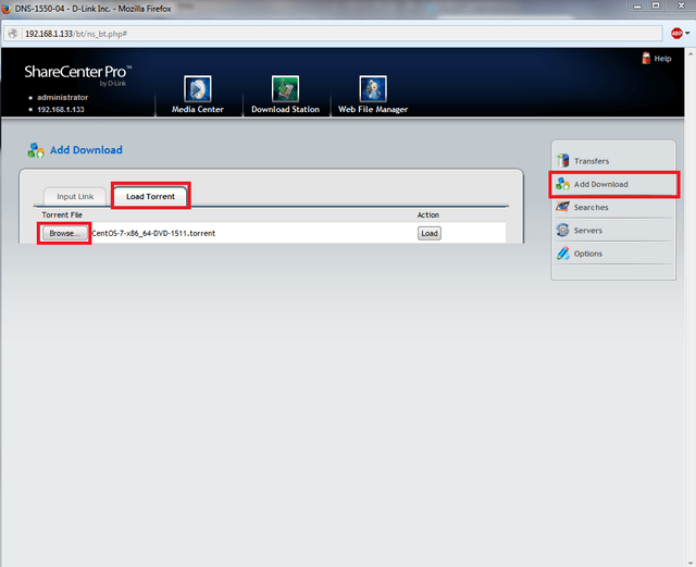 Подключение через торрент How to download torrents and direct downloads with DNS-1550-04 D-Link España
