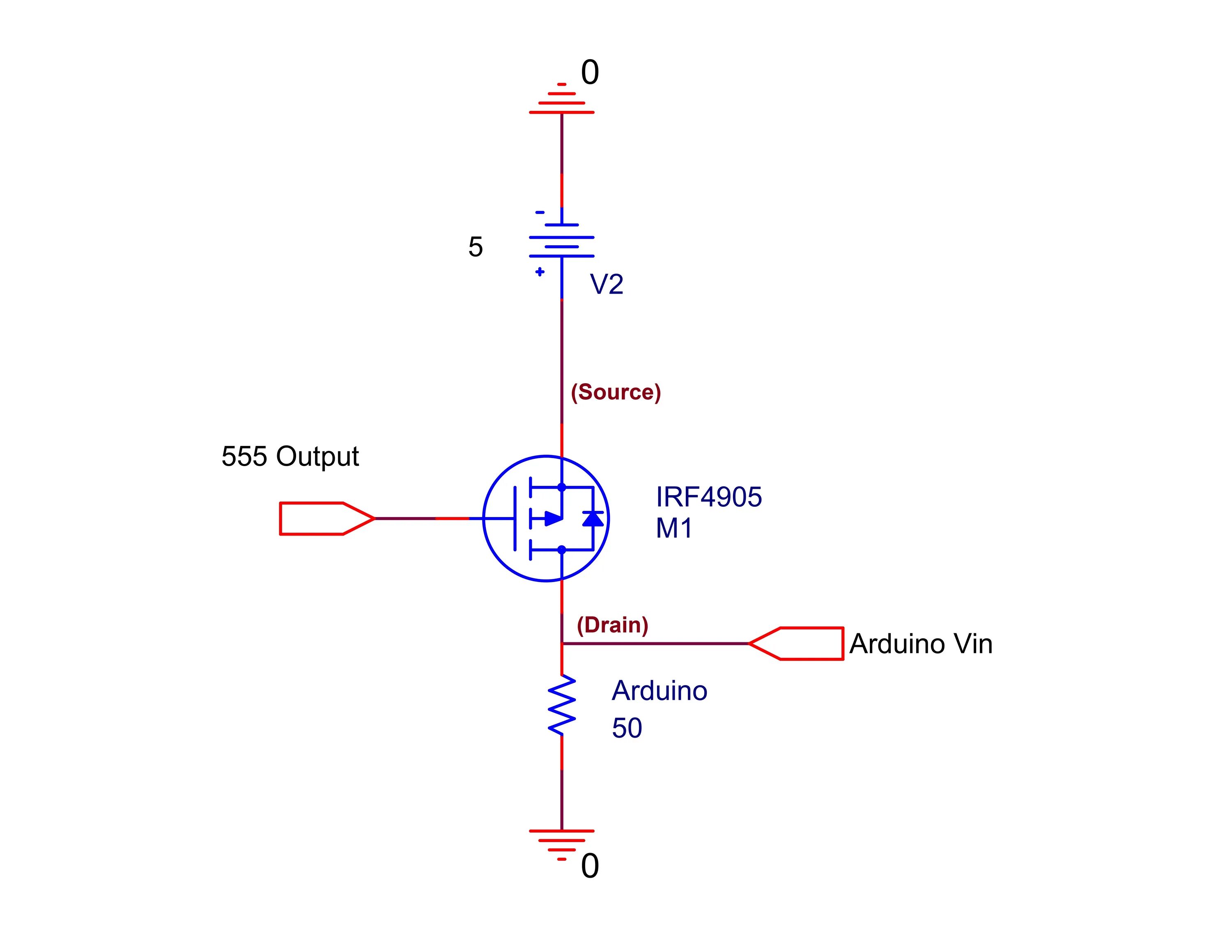 Подключение через транзистор Can I use a mosfet as a switch to power arduino? - Electrical Engineering Stack 