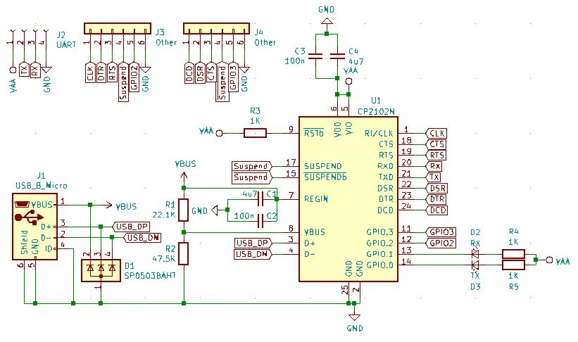 Подключение через uart Simple USB / Serial Communication with the CP2102N - Vivonomicon's Blog