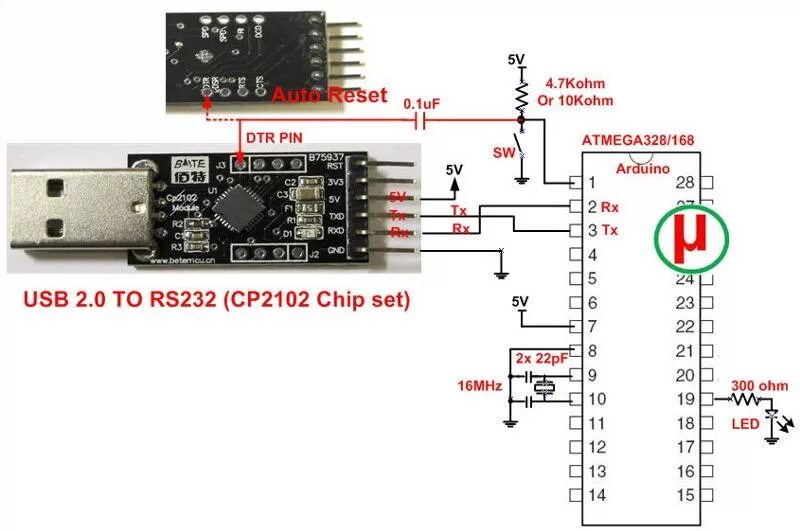 Подключение через uart Ответы Mail.ru: Arduino+USB.Схема подключения ардуино к порту