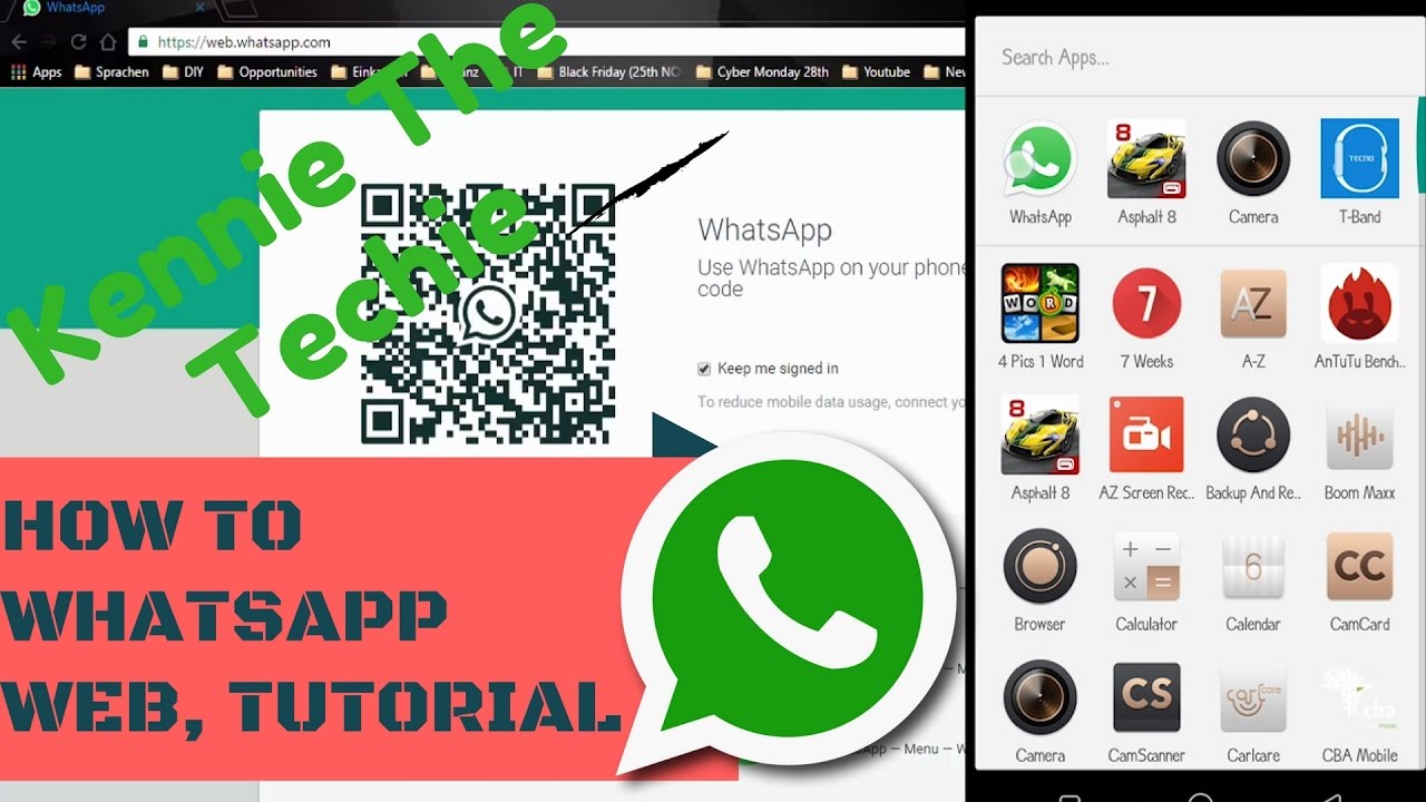 Подключение через ватсап How To WhatsApp Web, Quick Tutorial - YouTube