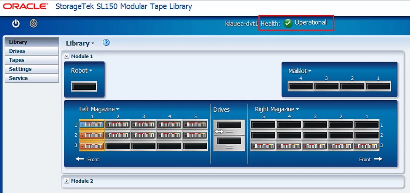 Подключение через веб интерфейс Verify the Library is Operational