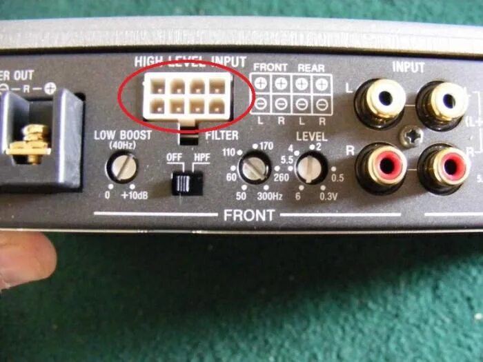 Подключение через высокоуровневый вход Немного про HI-INPUT (высокоуровневый вход) на усилителе - Renault Espace III, 2