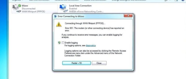Подключение через wan miniport ошибка 651 Интернет, локальные сети, Wi-Fi