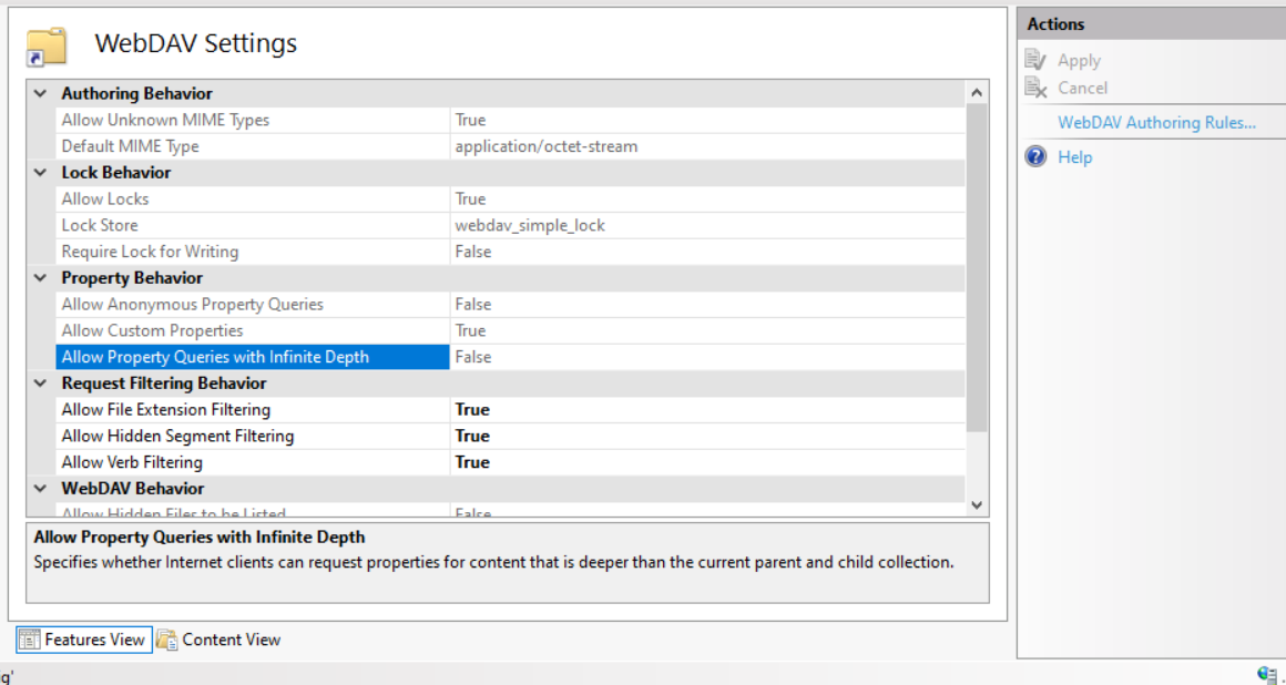 Подключение через webdav WebDav server iis unable to configure some of the webdav settings - Stack Overfl