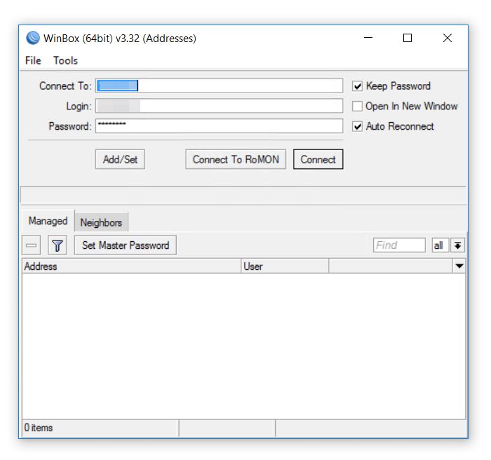 Подключение через winbox Как подключится к микротику через WinBox