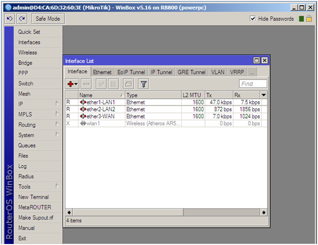 Доступ к Mikrotik через Winbox