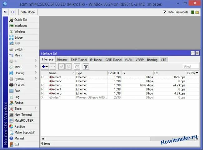 Подключение через winbox Настройка MikroTik RouterBoard RB951G-2HnD (MikroTik+L2TP Beeline) / Прямые руки