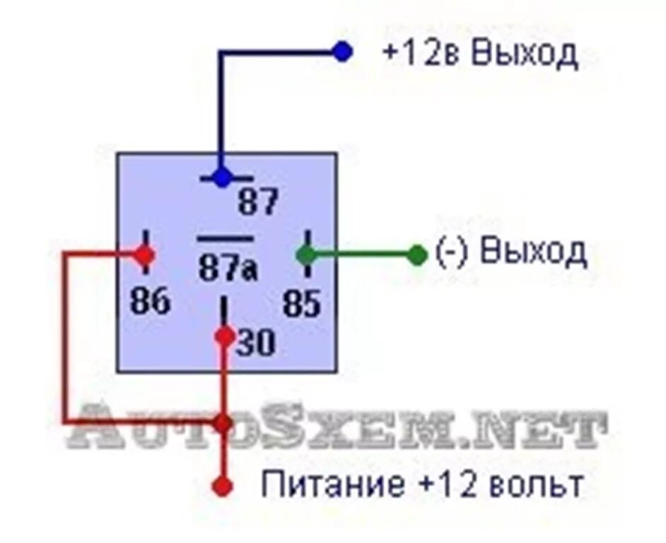 Подключение четырехконтактного реле 12 вольт Реле и диоды для авто - KIA Shuma II, 1,8 л, 2002 года электроника DRIVE2