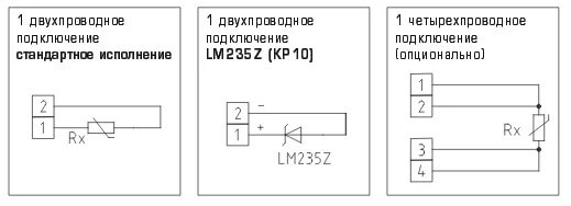 Подключение четырехпроводного датчика температуры RTF1-PT1000A-BD1 Датчик температуры в помещении купить