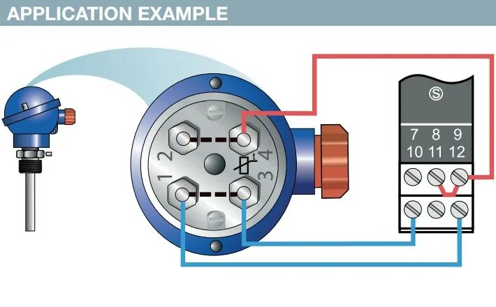 Подключение четырехпроводного датчика температуры Z109PT21 Seneca RTD to DC V/I isolator converter, prog. via ZTF Lāsma