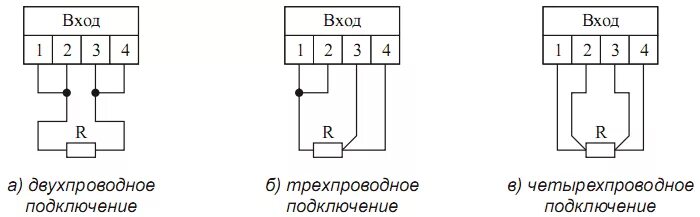 Подключение четырехпроводного датчика температуры Приборы контроля - Пермь - Многоканальный электронный регистратор ЭР-12