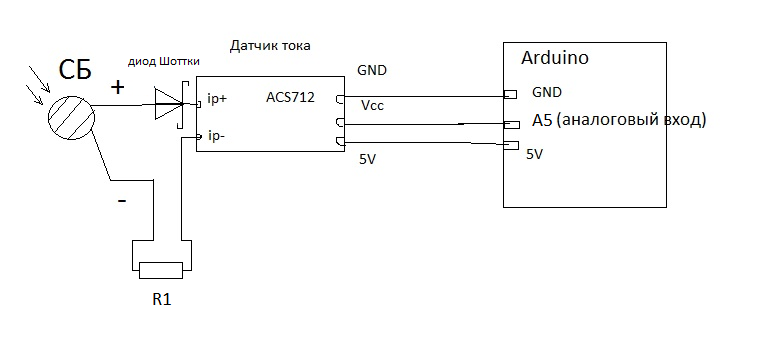 Подключение четырехпроводных датчиков непонятки с датчиком тока ACS712 5A Аппаратная платформа Arduino