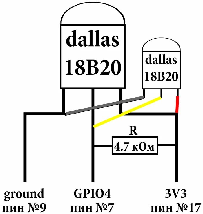 Подключение dallas tm 1 Датчик температуры dallas 18B20 на raspberry pi 2 Media UniX