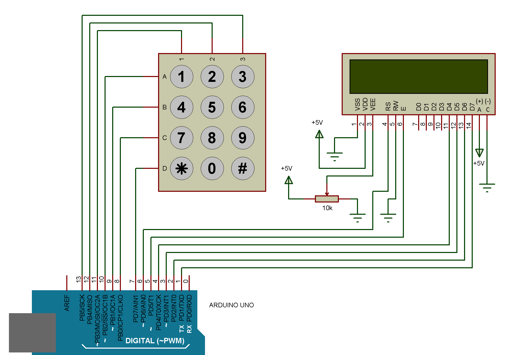 Connect A 4x4 Keypad To One Arduino Input - The DIY Life Elektronica