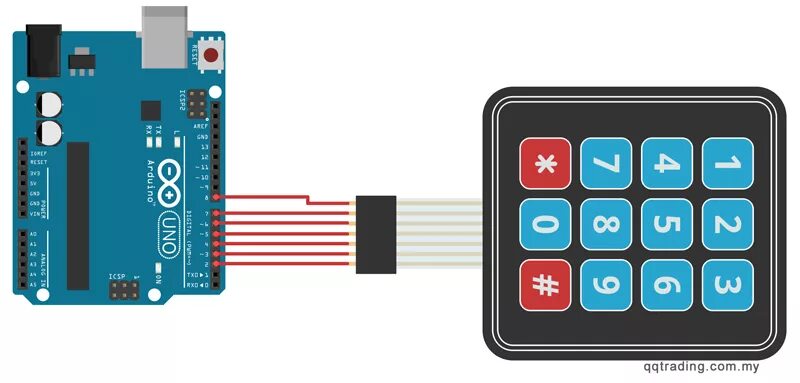 Подключение датчик клавиатур к arduino код Membrain Keypad 3x4 Numeric Matrix Array QQ Online Trading