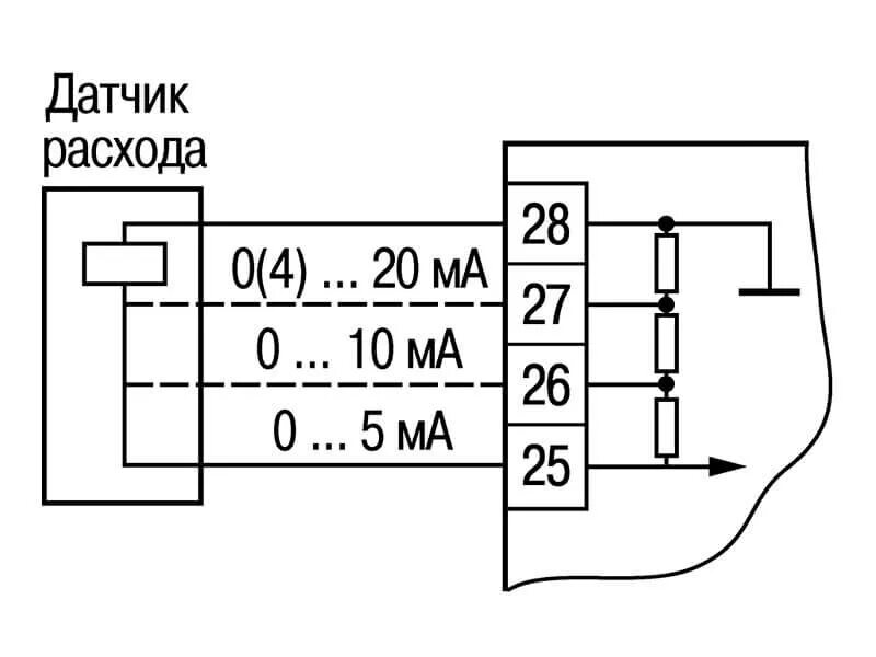 Подключение датчика 0 10в РМ1. Расходомер - Схемы подключения