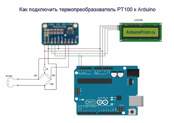 Подключение датчика 34а Подключение датчика температуры Pt 100 к Ардуино Аппаратная платформа Arduino Ар