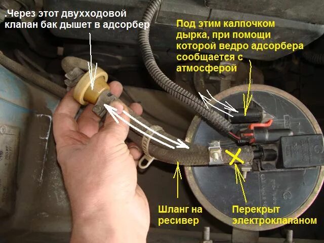 Подключение датчика абсорбера Что такое адсорбер в автомобиле, сколько служит, признаки неисправности, как зам