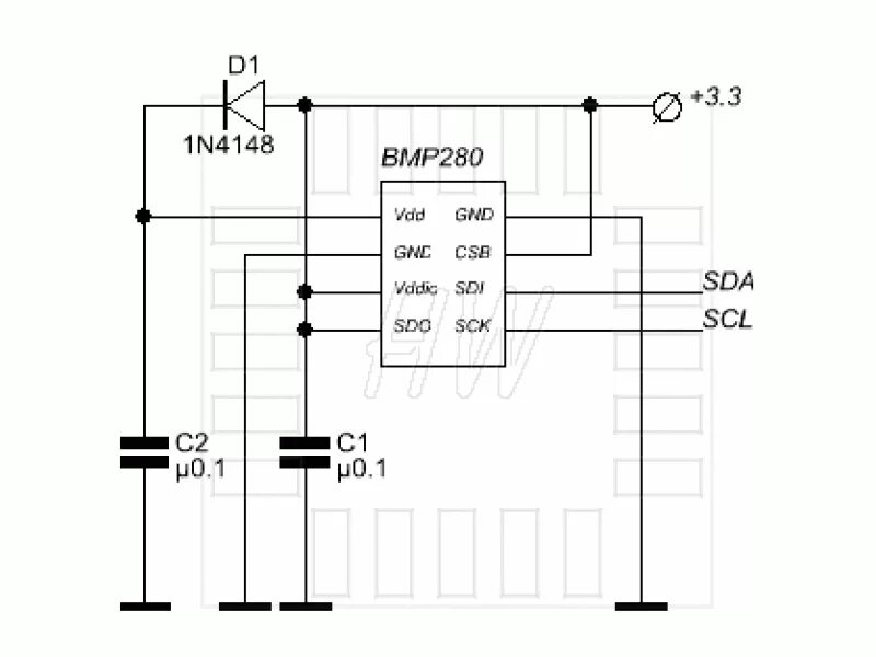 Подключение датчика bmp280 BME280, Teplotní, vlhkostní a tlakový senzor, I2C