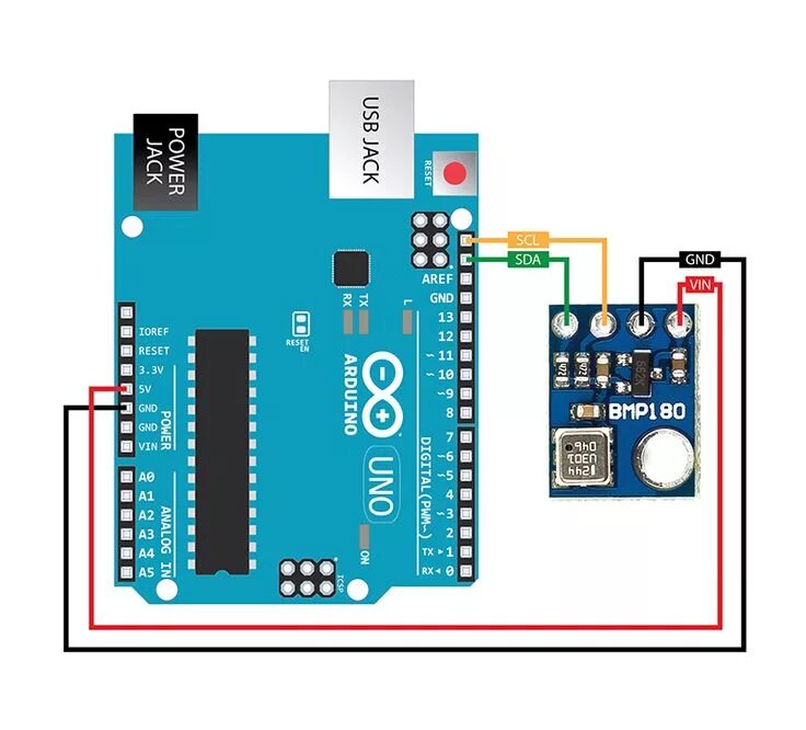 Подключение датчика bmp280 Interfacing Barometric Pressure Sensor Breakout (BMP180) With an Arduino Arduino