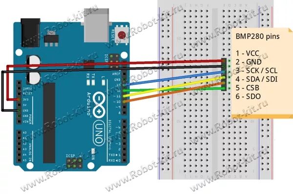 Подключение датчика bmp280 к ардуино Модуль GY-BMP280-3.3 датчик атмосферного давления и температуры - "Robot-Kit.ru"