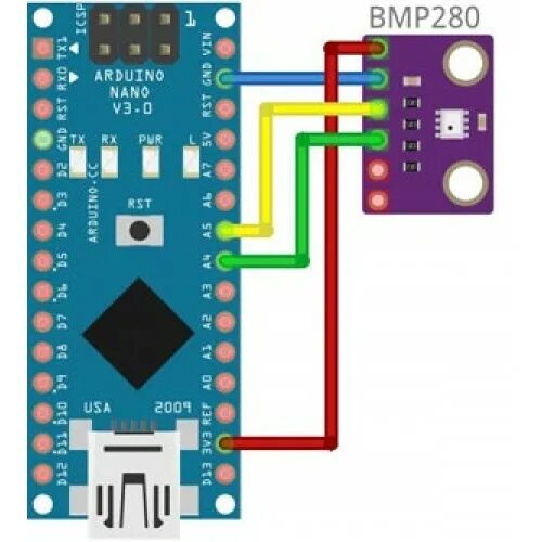 Подключение датчика bmp280 к ардуино Модуль датчика атмосферного давления BMP280