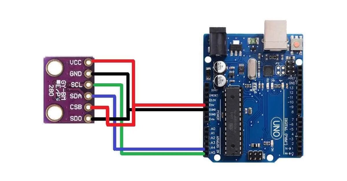 Подключение датчика bmp280 к ардуино Interface the BMP280 Barometric Pressure and Altitude Sensor with Arduino - Elec