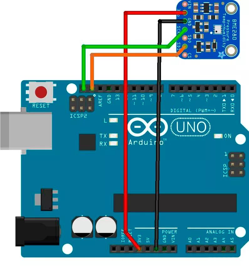 Подключение датчика bmp280 к ардуино Метеодатчик BME280 - подключение к Arduino - блог