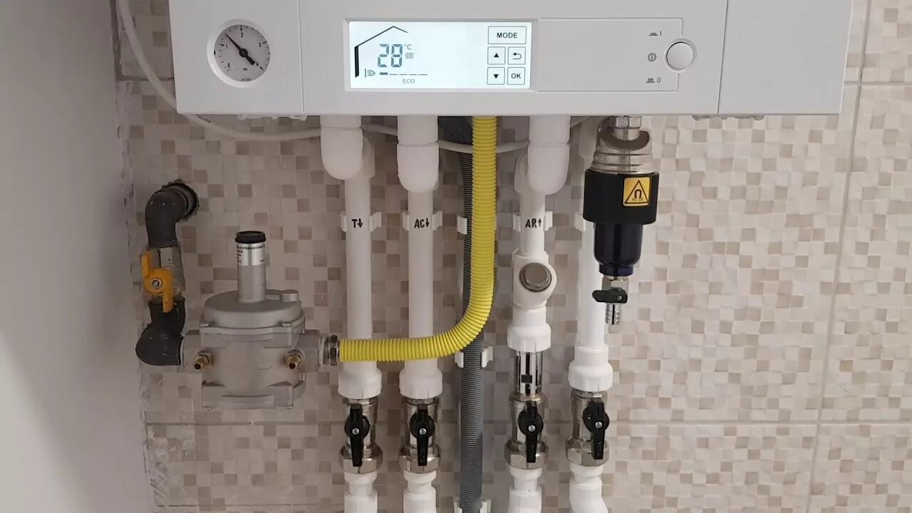 Подключение датчика бойлера к котлу висман витопенд Viessmann Vitodens 100 - 26kw - YouTube