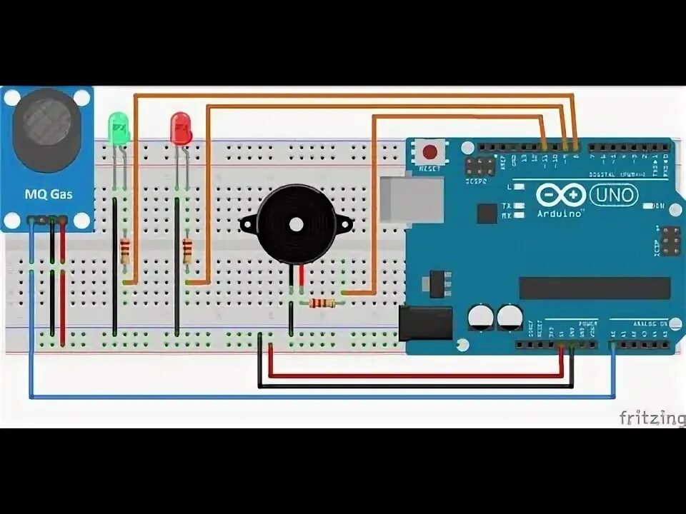 Подключение датчика co2 Projet Arduino Capteur de gaze مستشعر الغاز - YouTube