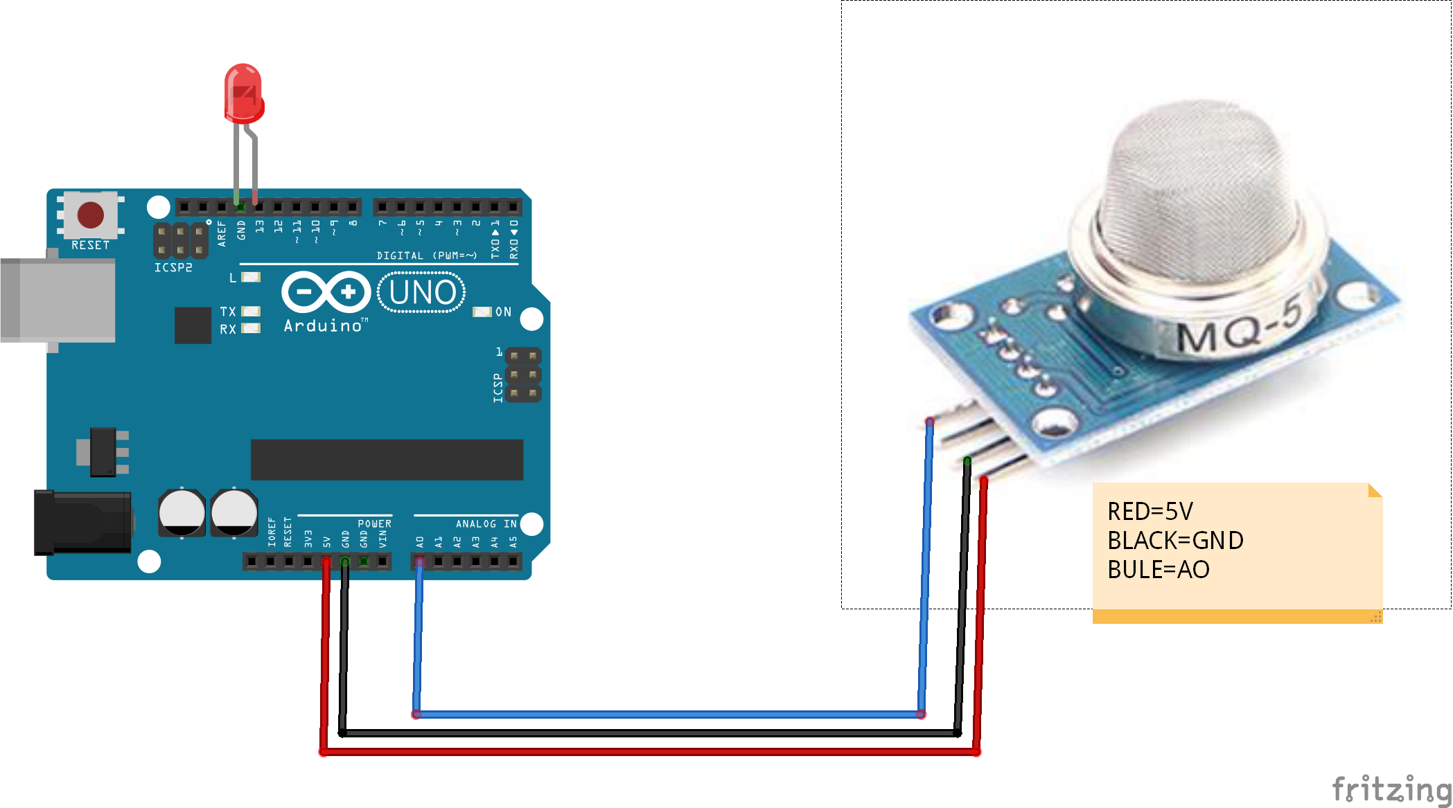 Подключение датчика co2 MQ5_1_bb Arduino, Sensor, Coding